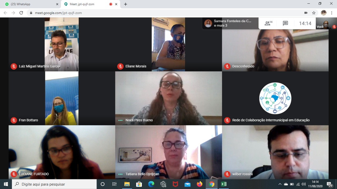 Imagem capa da notícia Secretária de Educação, Eliane Morais, participa de reunião da Rede de Colaboração Intermunicipal em Educação, através de videoconferência.