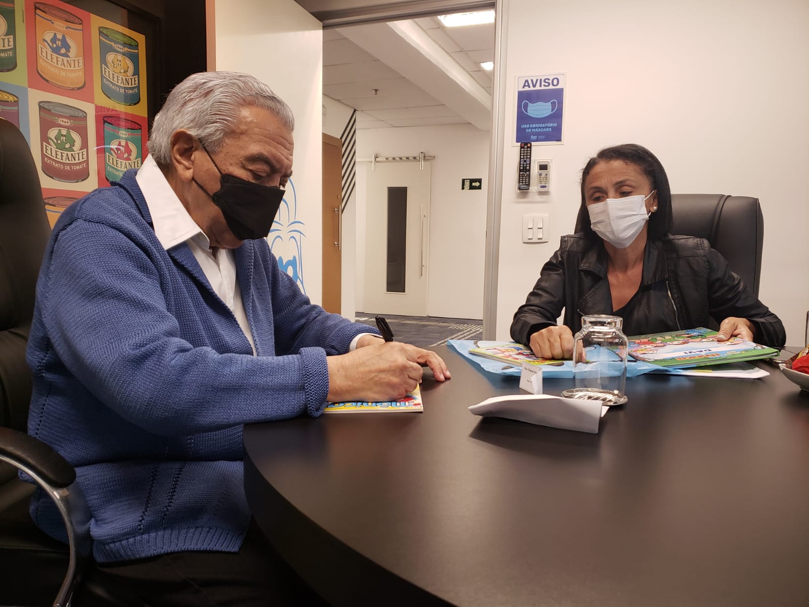 Imagem capa da notícia Cartunista Maurício de Sousa recebe Secretária de Educação de Francinópolis  em São Paulo
