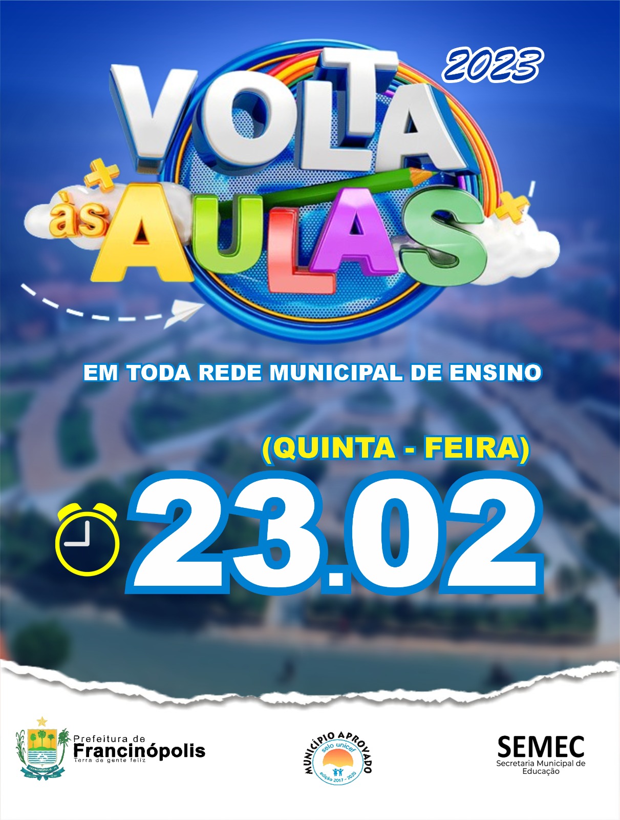 Imagem capa da notícia Secretária de Educação anuncia volta ás aulas em Francinópolis. 