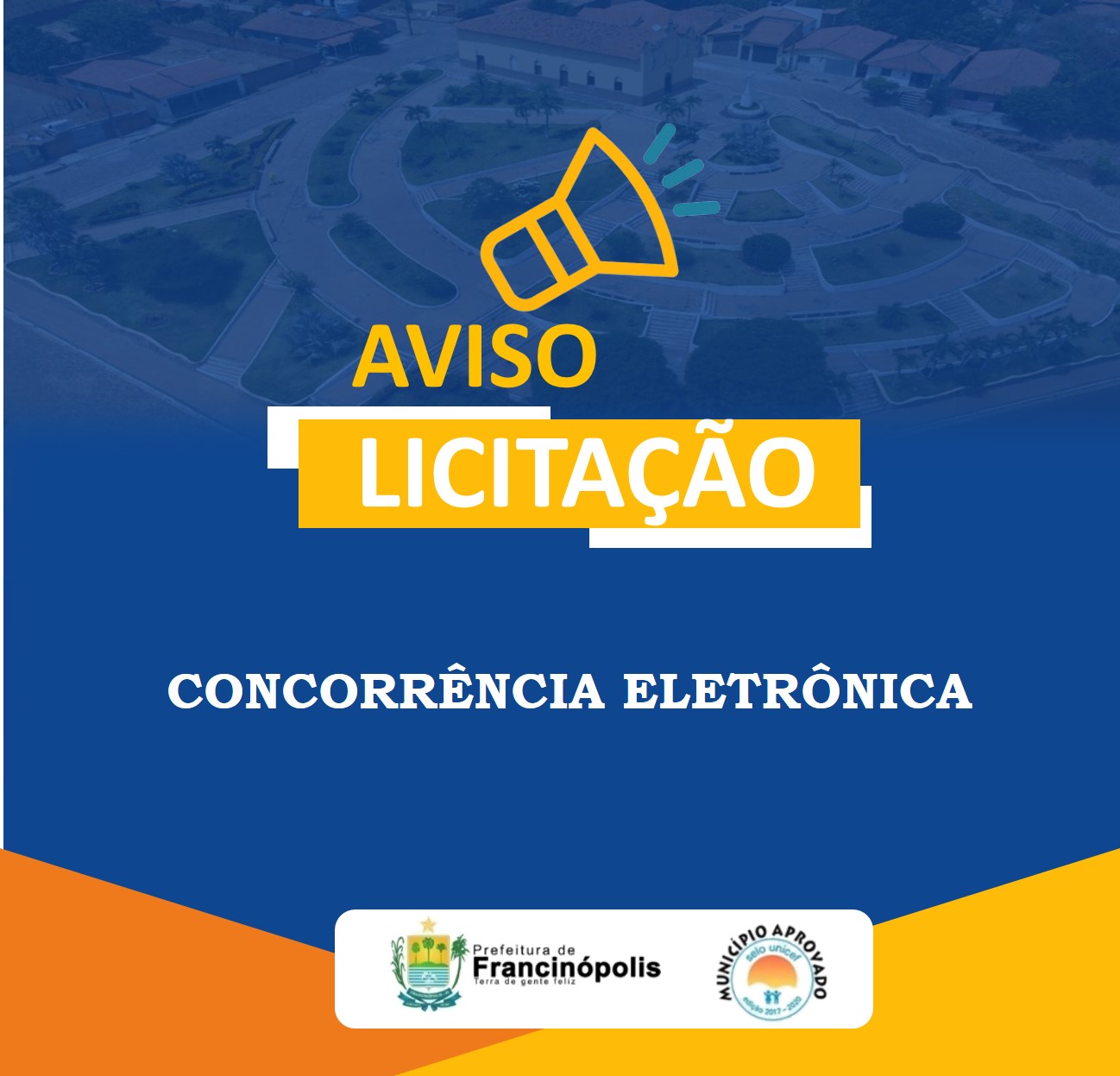Imagem capa da notícia Aviso de licitação Concorrência Eletrônica nº 04.2023- Contratação de empresa especializada em obras e serviços de engenharia para requalificação urbana com reforma e ampliação do mercado público.