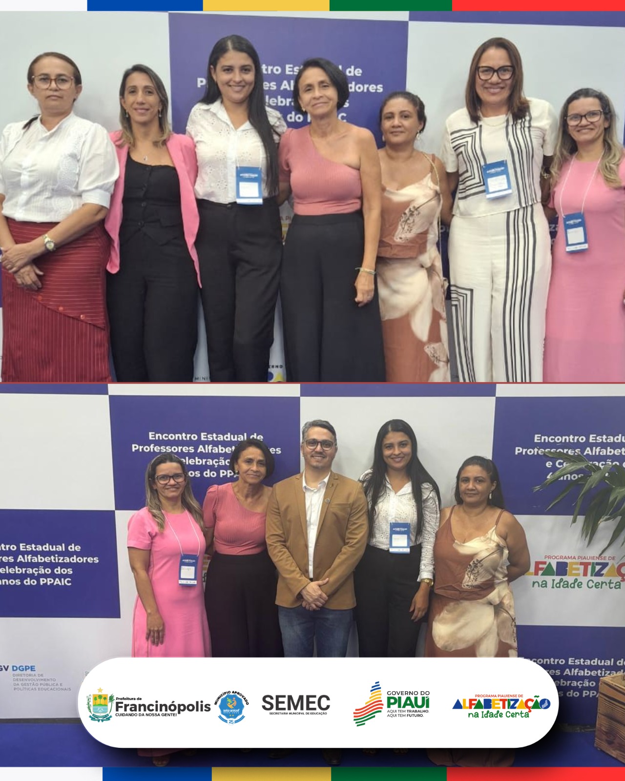 Imagem capa da notícia Secretária de Educação e equipe do PPAIC de Francinópolis  participam do Encontro de Professores Alfabetizadores e celebração dos 4 anos do PPAIC em Teresina