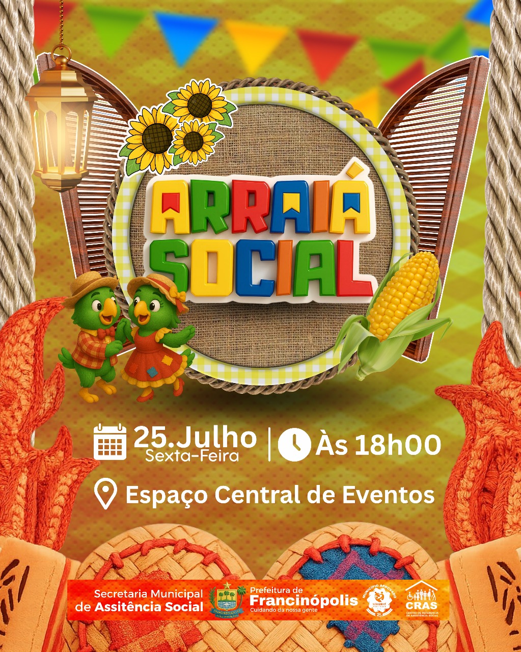 Imagem capa da notícia Arraiá Social promete muita cultura e animação no dia 25 de julho em Francinópolis