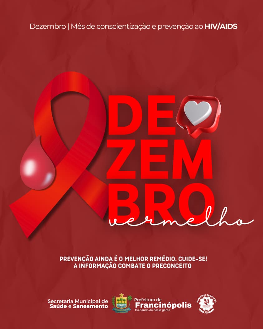 Imagem capa da notícia Secretaria de Saúde reforça a conscientização e prevenção durante o Dezembro Vermelho